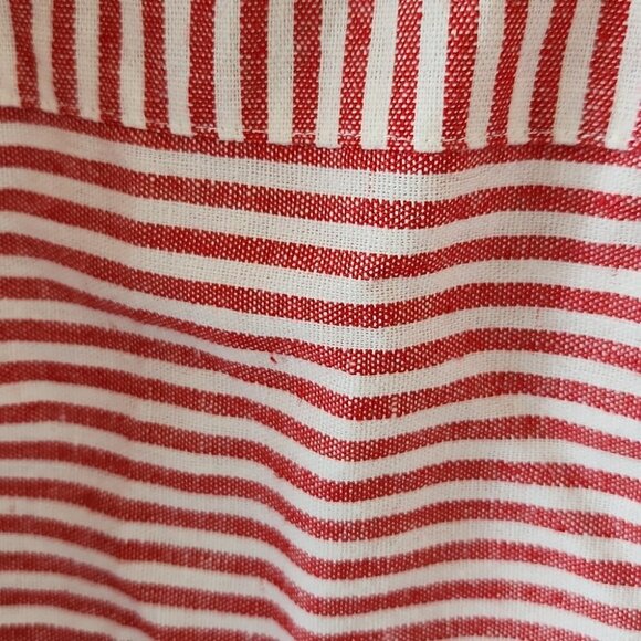 J. CREW | Red & White Stripe Linen Blend Skirt Women's Size XL 2018 G5893 - Picture 5 of 7